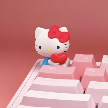 【風越】Hellokitty愛心貓高品質樹脂加厚鍵盤貼創意可愛卡通高顏值鍵盤帽