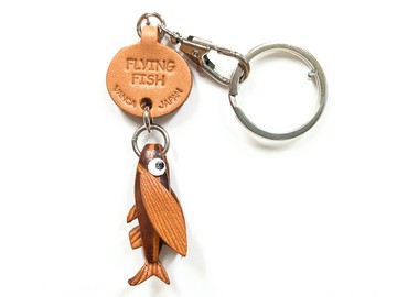 飛魚 魚 迷你 真皮鑰匙圈 手作 日本製 立體造型 VANCA