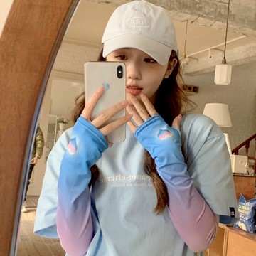 袖套 防曬袖套 愛心袖套 漸層色袖套 冰絲袖套 戶外防曬袖套 運動袖套 露指袖套 親膚 舒適 輕鬆百搭 台灣賣家