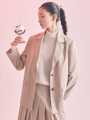 Signature Regular-fit Semi-overfit Jacket [Beige] (BF5211N22A)