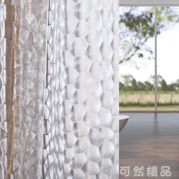 樂天精選 水立方EVA浴簾防水加厚防霉衛生間簾布隔斷簾淋浴簾白色3D立體