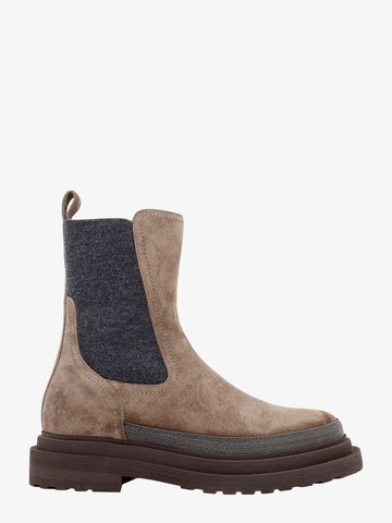 Suede ankle boots with precious contour - BRUNELLO CUCINELLI - gender_Woman