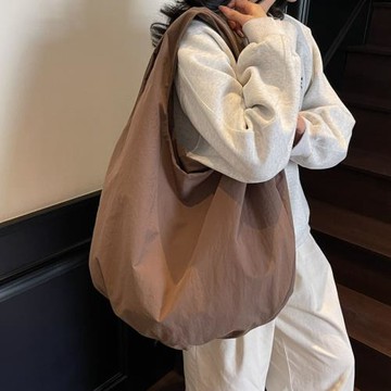 韓版慵懶風布袋包包女大容量2025新款休閑單肩購物袋通勤托特包