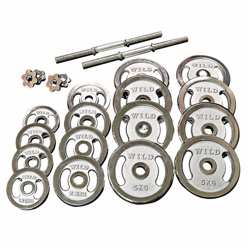 ワイルドフィット ダンベルセット 60kg クローム / 筋トレ