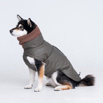 寵物服飾 秋冬狗棉衣披風絎縫高領寵物服裝狗狗衝鋒衣