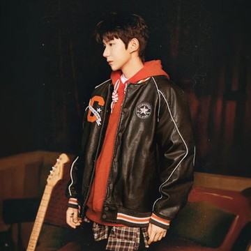 CONVERSE 王源同款 CNY新年 YOTS PREMIUM JACKET 休閒外套 男 咖啡色_10028110-A02