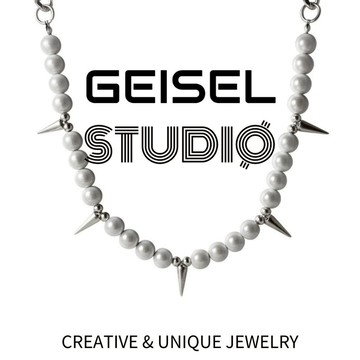 【GEISEL】珍珠錐子古巴拼接鍊 中性項鍊 男生項鍊 珍珠項鍊 潮款鈦鋼項鍊 嘻哈項鍊 不鏽鋼項鍊(B-077)