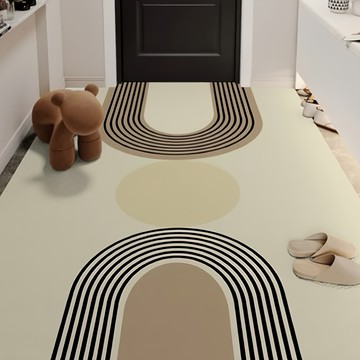 侘寂風 防滑PVC皮革地墊  花田  1個  60 x 90 x 0.3cm