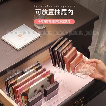 🔥台灣現貨 免運🔥化妝品分格收納盒 透明眼影盤置物架 眼影盤收納 化妝品收納架 彩妝收納架 眼影盤 粉餅 腮紅 桌上收納