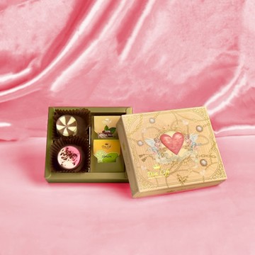 LINE禮物獨家【Diva Life】金誓執愛 甜寵好運巧克力4入禮盒 | 限量、告白禮、生日禮