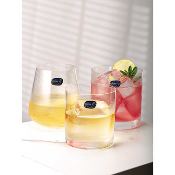 酒吧靈魂捷克進口波西米亞水晶玻璃威士忌洋酒烈酒圓冰球古典酒杯