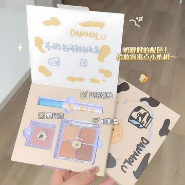 牛奶起司 彩妝套盒 眼影盤 啞光唇釉 腮紅 禮盒 學生款 口紅 顯白 三合一彩妝套盒 顯白不挑膚色 一體化設計 X