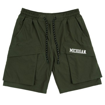 NCAA 短褲 深綠 密西根 休閒 口袋 工裝褲 男 7325154970