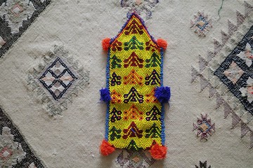 阿富汗vintage刺繡布料再製收納小包 K款