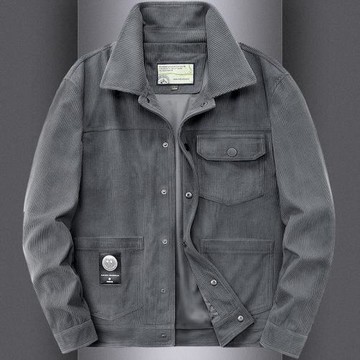 燈芯絨春秋季寬松上衣服立領外套