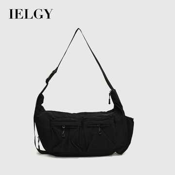 IELGY 外貿秋冬新款大容量尼龍時尚單肩斜背包百搭休閒女包輕便挎包
