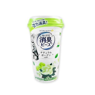 Unicharm 日本嬌聯-貓砂盆強力消臭芳香顆粒除臭劑450ml/瓶-花園香(綠)