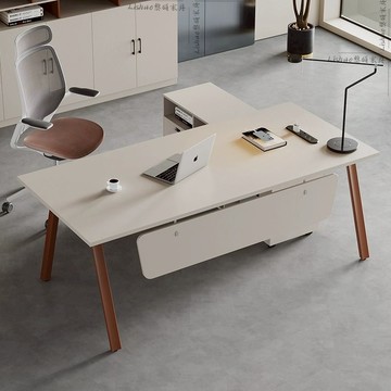 新款老板辦公桌簡約現代經理辦公桌椅組合單人客廳桌子輕奢板式