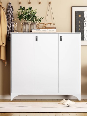 免運 可開票 簡約防盜多功能客廳臥室入戶玄關鋼制帶鎖鞋櫃儲物櫃大容量收納櫃