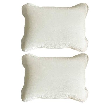 Mayoha 純棉 3D網眼鬆緊帶枕頭套  2個  乳霜  大號(50 x 70cm)