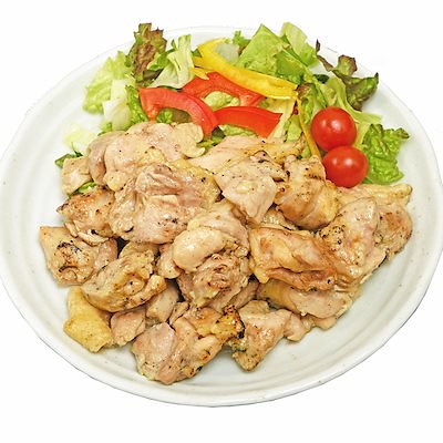 ひとくちチキン(焼目付き)1kg 鶏もも肉を炭火でじっくり焼き上げた食べ応えがあり香ばしい商品 レンジで温めるだけの簡単調理鳥益