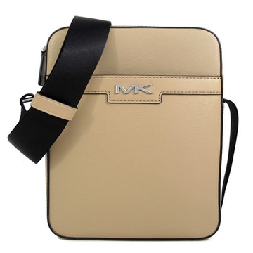 MICHAEL KORS Cooper 銀字MK Logo水波紋直立式飛行包(駝色)