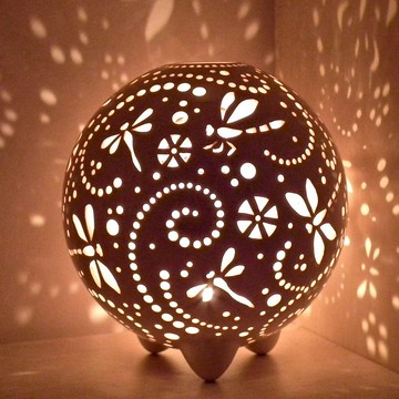 蜻蜓燭台、陶瓷燭台