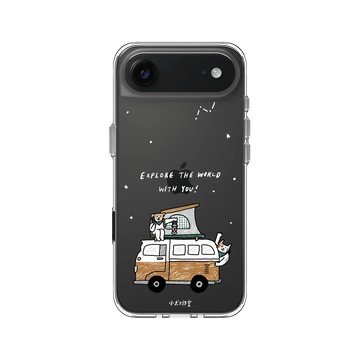 iPhone Air Clear Case（相機按鈕） 透明 - 小犬工作室 The little K9s - 看山小犬：一起去露營吧