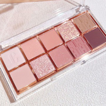 愛依依 美裝神器 影盤珠 眼妝 新款西柚蜜桃盤十色眼影盤珠啞光提亮平價學生眼影盤-13427.