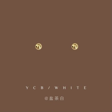 「水星記」睡覺不用摘的mini小巧小金珠耳釘925純銀精致日常耳飾