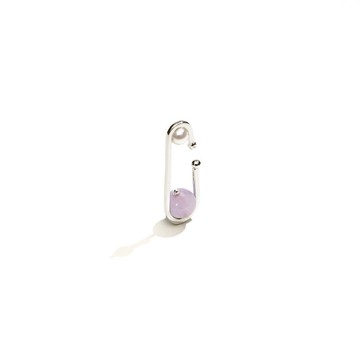 簡約紫鋰輝石珍珠耳扣 Azzerare Kunzite Earcuff