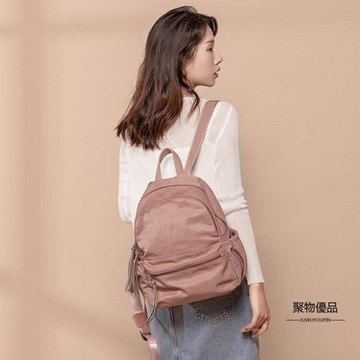 帆布女包包後背包女簡約女士背包大容量百搭書包【聚物優品】