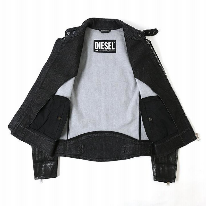 ディーゼル DIESEL デニムジャケット メンズ シルバーラメコーティング