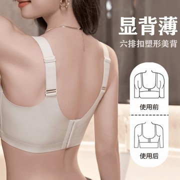 🚀台灣出貨&柔軟透氣⚡無痕內衣女薄款大胸顯小收副乳防下垂夏季超薄白色抹胸全罩杯文胸