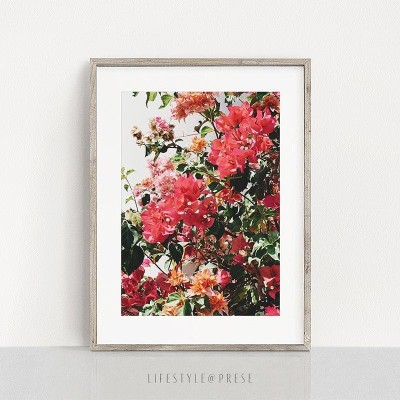 ポスター アートポスター 2L A5 A4 A3 B3 A2 B2 A1 サイズ ボタニカル 植物 花 ルビーレッド、ブーゲンビリア