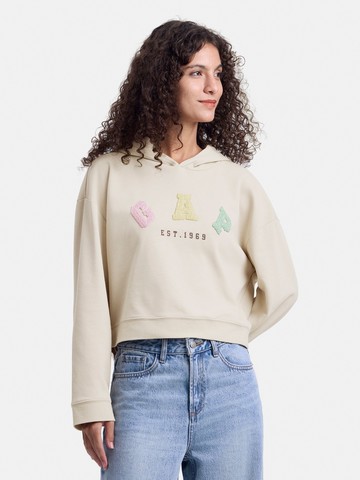女裝 Logo刺繡帽T-卡其色