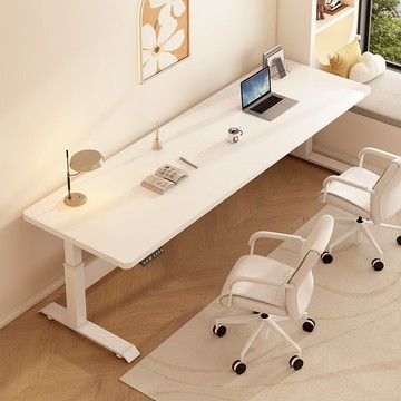 【YIZ TIME 易利談】學習桌 雙人電腦桌 臺式書桌 家用學習桌可升降 臥室簡約現代辦公桌