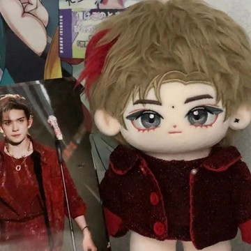 ⭐韓國代購正版⭐易烊千璽周邊明星棉花娃娃20cm可愛毛絨公仔diy定製q版愛豆