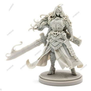 【台灣出貨】✨免運 白膜 38mm Beauty Soldier 女神系列 樹脂兵人(原特白模) A-1817 模型製