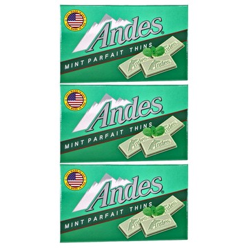 Andes 安迪士 薄荷帕妃薄片 美國製  38g  3盒