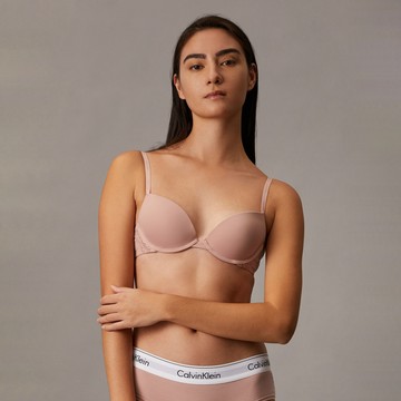 【Calvin Klein】 CK Attraction 深 V 托高胸圍_粉紅色