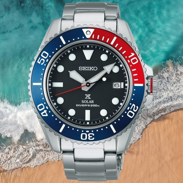 SEIKO精工 PROSPEX系列 太陽能 可樂圈潛水腕錶 新年禮物 推薦 送禮 V157-0DP0R/SNE591P1