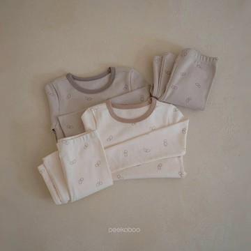 Peekaboo peekabi配色領兒童套裝｜兒童睡衣 兒童衣服 女童套裝 嬰兒套裝 寶寶套裝 韓國童裝