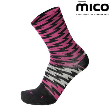 MICO NanoGlide 輕量中筒自行車襪 CA1341 / 573-黑桃