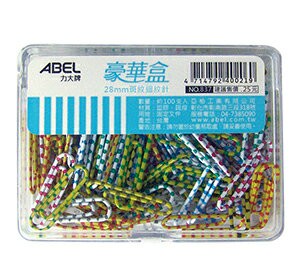 ABEL 力大牌 28mm 斑紋迴紋針 約100入 837
