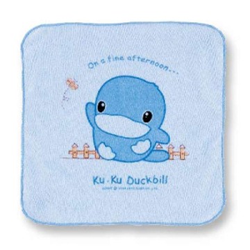 KUKU 酷咕鴨 酷咕鴨抗菌小方巾(藍/粉)