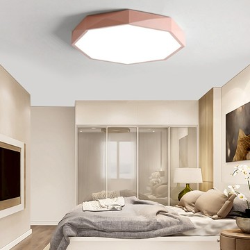 【H&R安室家】50cm斜角智能LED吸頂燈 (附遙控器可調明暗及色溫 ) ZA0209