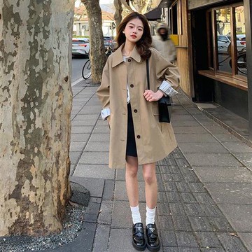 【巴黎精品】風衣外套休閒大衣-韓系小個子休閒風垂感女外套a1ih11