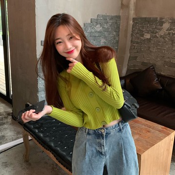 基礎百搭針織開衫外套女秋季新款韓版單排扣顯瘦短款洋氣上衣1入