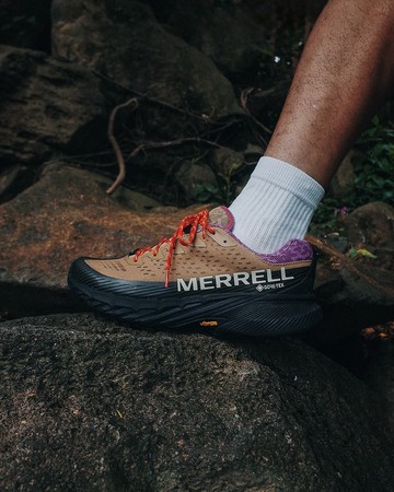 MERRELL AGILITY PEAK 5 GTX防水戶外輕量慢跑越野鞋 男鞋-拿鐵棕